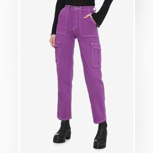 NWT HOT TOPIC Aphrodite Purple Carpenter Straight Leg Pants
